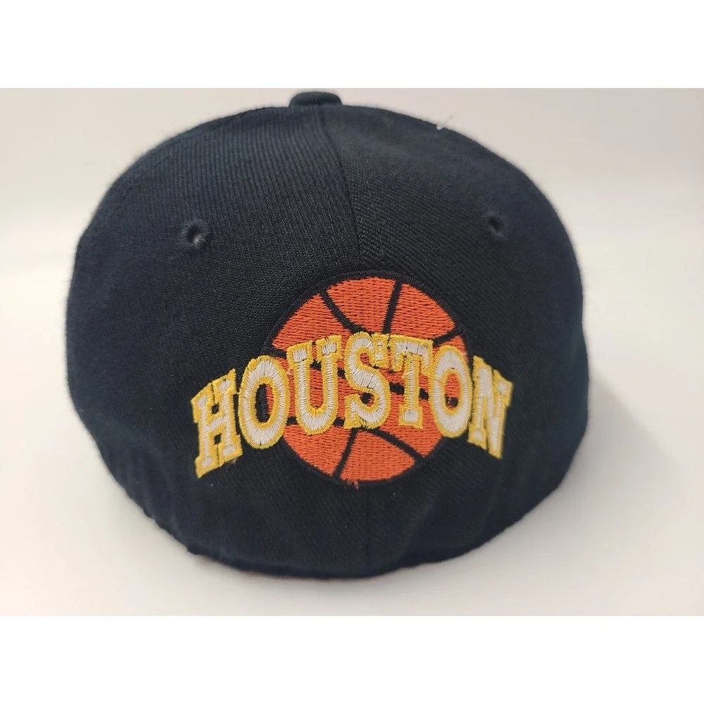 Vintage Houston Rockets Script Sports Specialties Fitted 6 5/8 Hat Cap NBA Black